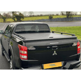 Mitsubishi L200 Series 5 - 6 - Fiat Fullback D-cab 2016 On - Egr Aluminium Tonneau Cover - Black Finish